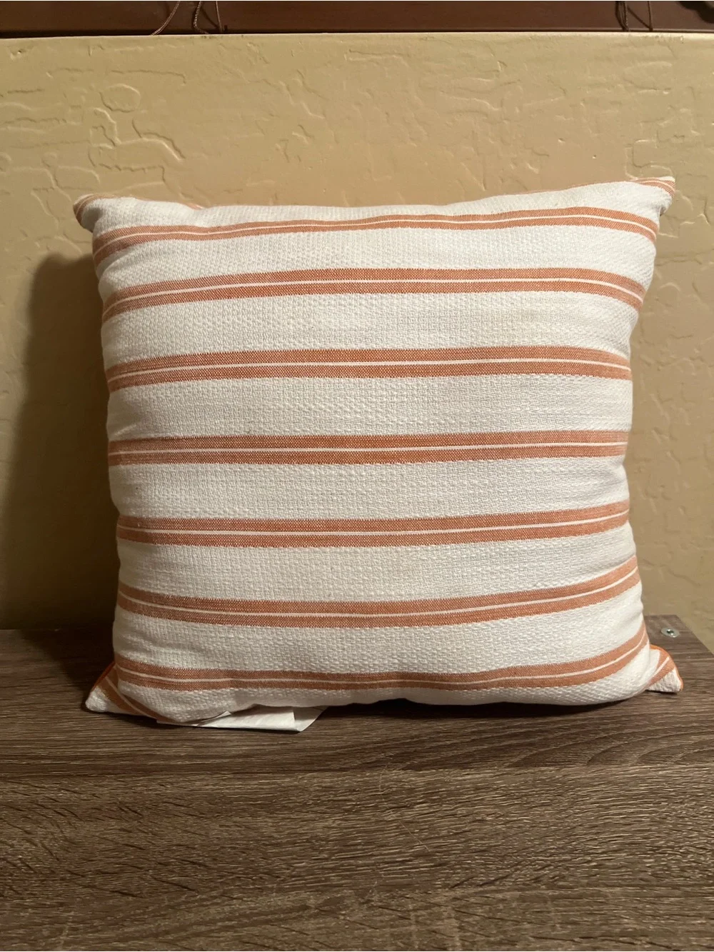 Target Bullseye Throw Toss Pillow Hello Fall Orange White Stripes NWT